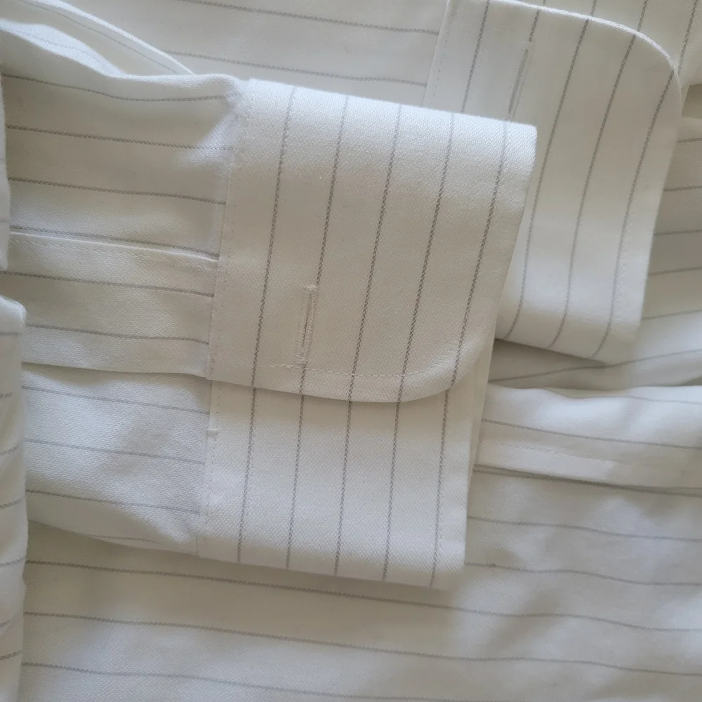 Brooks Brothers White Pinstripe Dress Shirt - Picture 4 of 5